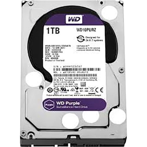 WD Purple 1TB 3.5 WD Sata 64MB WD10PURZ 7/24 Güvenlik Harddiski (3 Yıl Distribütör Garantili)