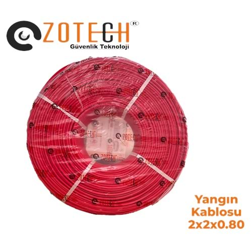 Zotech Y22250 2X2 Yangın Kablosu 2x2x0,80+1x0.80 Kırmızı 250Metre