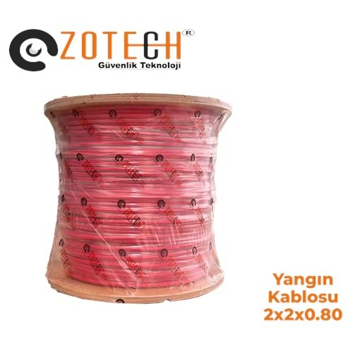 Zotech Y22500 2X2 Yangın Kablosu 2x2x0,80+1x0.80 Kırmızı 500Metre