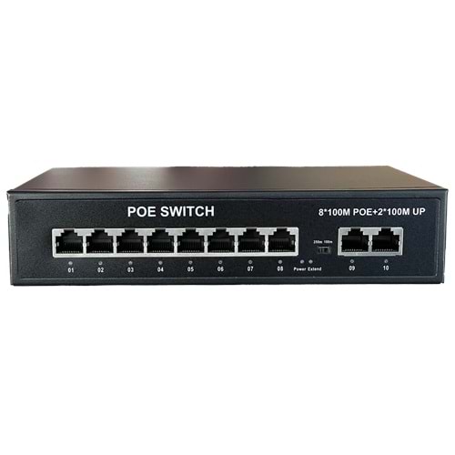 Zotech ZT-SW-8P2U 10/100 8+2 PoE Switch 2 Port Uplink 150w(K)