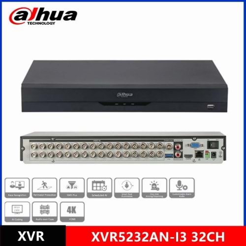 Dahua XVR5232AN-I3 5Mpix H265+ 32Kanal Video 2 HDD 5in1 DVR Cihazı