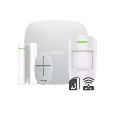 Ajax HubKit Plus/StarterKit Plus Gelişmiş Kablosuz Alarm Seti (Beyaz)