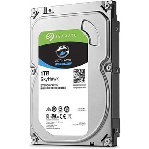 Seagate Skyhawk 1TB 3,5 Inc ST1000VX005 Sata 7/24 Güvenlik Disk