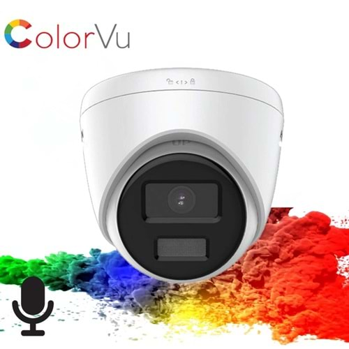 Hikvision DS-2CD1327G0-LUF 2.8mm Colorvu 2MP IP Mini Dome Kamera (Sesli)