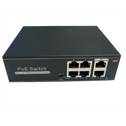Zotech ZT-SW4P2U (4+2)-V2 4P MB PoE 2P MB Uplink PoE Switch (65w)