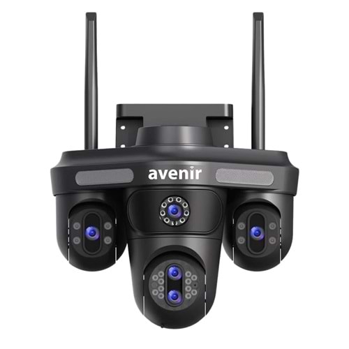 Avenir AV-S316X 4 Kameralı 16MP 3 PTZ Dönebilen Wifi Sesli Kamera 10X Zoom