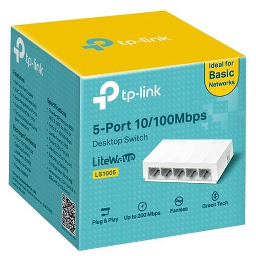 Tp-Link LS1005 5 Port 10/100 Mbps Masaüstü Switch