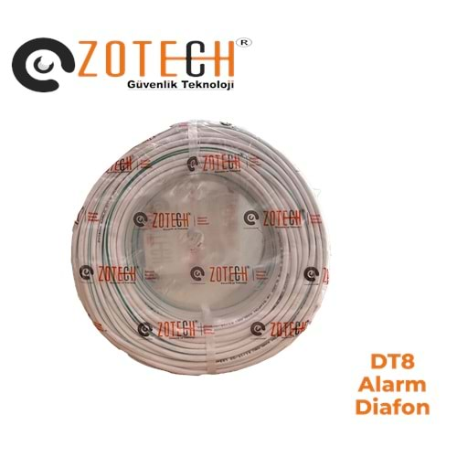 Zotech DT8100 DT8 Diafon Alarm Kablosu 100Metre