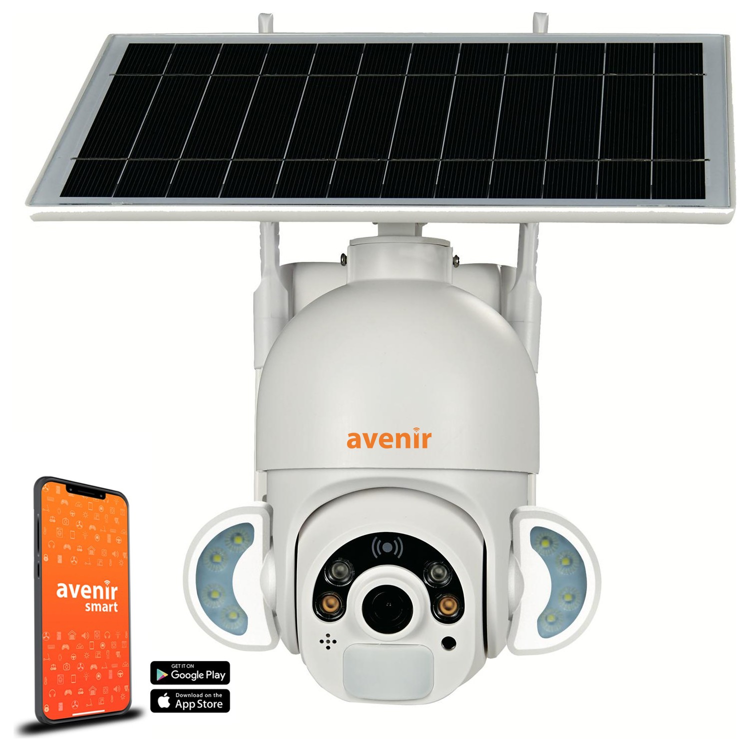 Avenir AV-S420 (4G-Solar) Sim Kartlı Güneş Enerjili Dış Ortam 360° Akıllı Kamera SD Kart