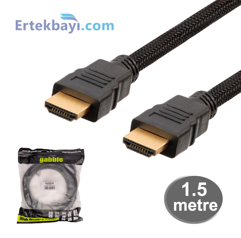Gabble Gab-H1418 1.5Metre Black Hdmi 1.4V Cable Nlyon