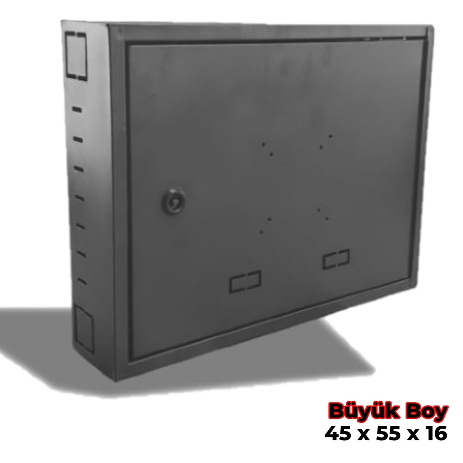 Metal Dvr/Nvr/Monitör Kabin 45x55x16 Büyük Boy