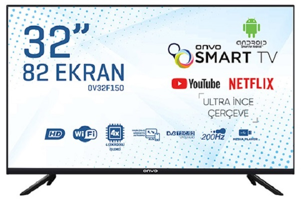 Onvo OV32100 32 inch 82 Ekran Uydu Alıcılı HD LED TV