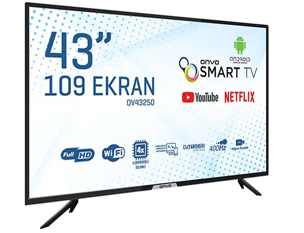 Onvo OV43250 Full HD 43 inc 109 Ekran Uydu Alıcılı Android Smart LED TV
