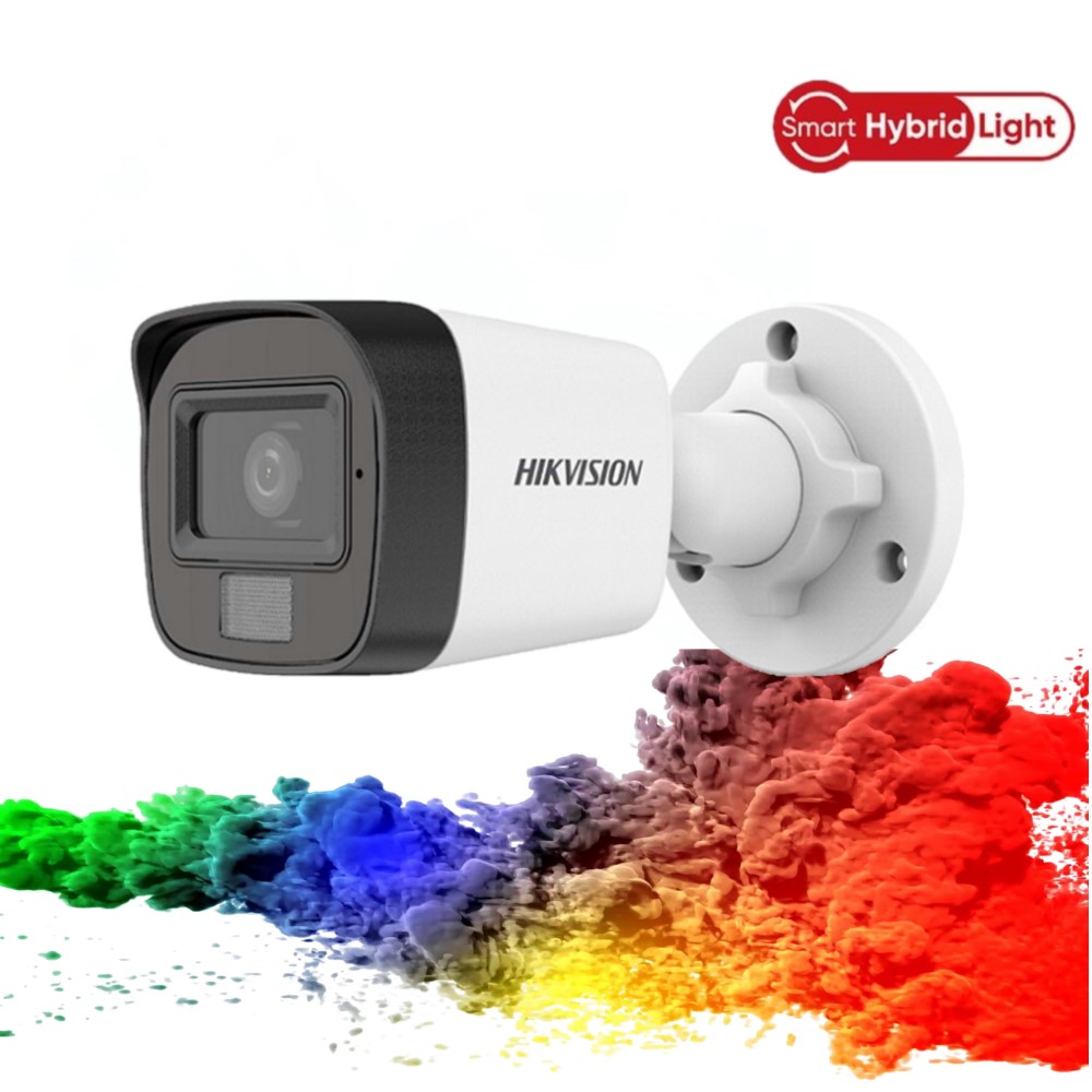 Hikvision DS-2CE16D0T-EXLPF 2MP 2.8mm Smart Hybrid Light Fixed Mini Bullet(20Mt.)