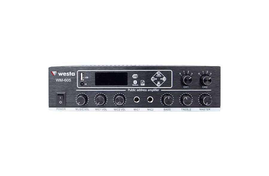 Westa WM-605U 2 Bölgeli Mixing Amplifier 100Watt/100Volt