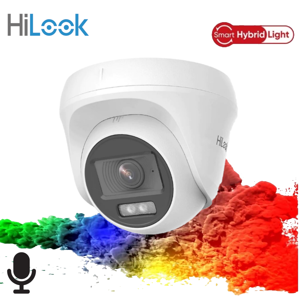 Hilook THC-T127-LPS 2MP 2,8mm Dual Light Dome Kamera(20Mt)(Sesli)