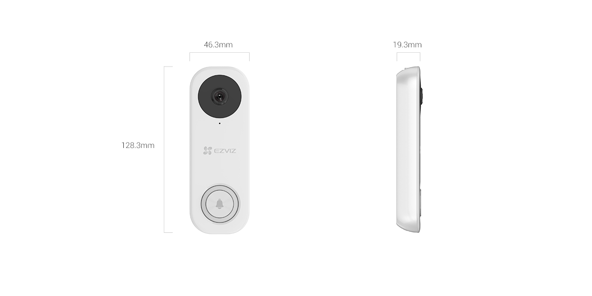 Ezviz CS-DB1 Pro 2K+ Wi-Fi Görüntülü Kapı Zili (Çift Yönlü Konuşma)