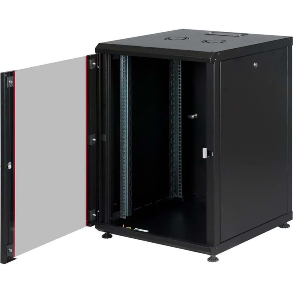 Ager 16U AGR16U6060E 600X600 Agena Serisi Dikili Tip Kabinet Siyah(Fan/Tekerlek Takımı Dahil)