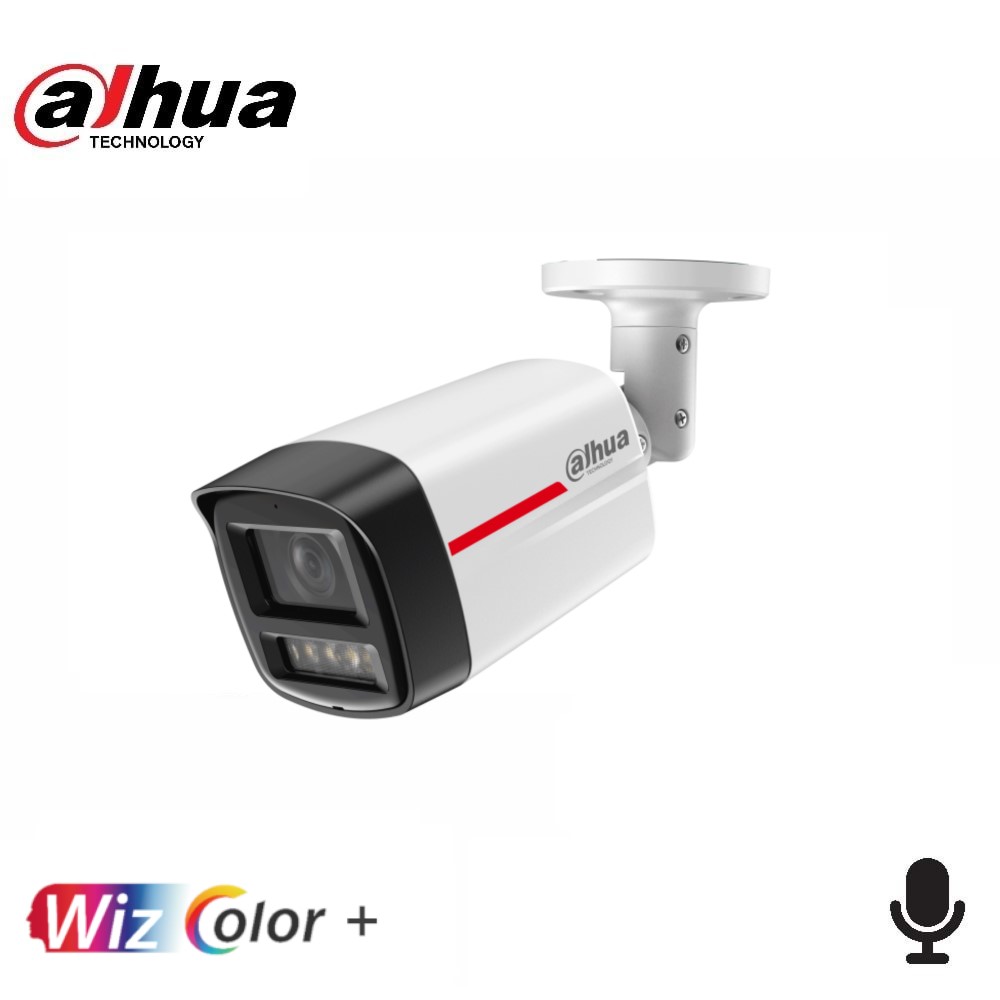 Dahua IPC-HFW2449TL-S-PRO 4Mpix WizColor 3,6mm Lens H265+ 50Mt Gece Görüşü IP67 Dahili Mikrofon PoE Bullet IP Kamera