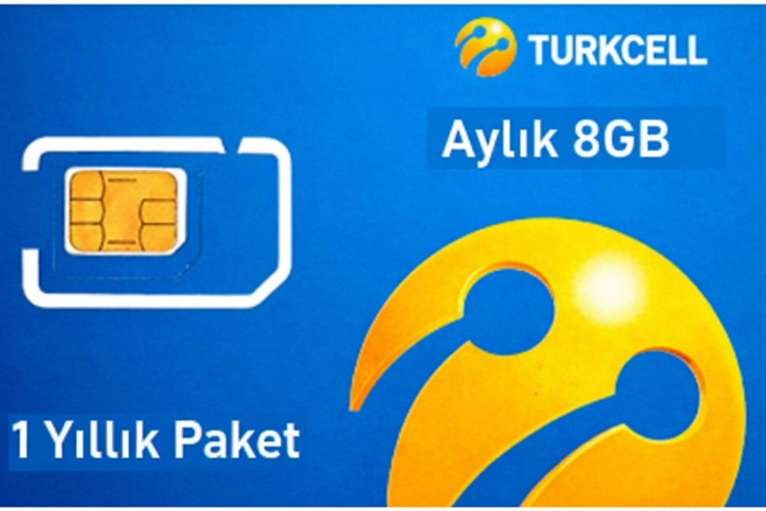 Turkcell 8GB 12 Aylık Data Hat (Solar Kamera-Araç Kamerası)