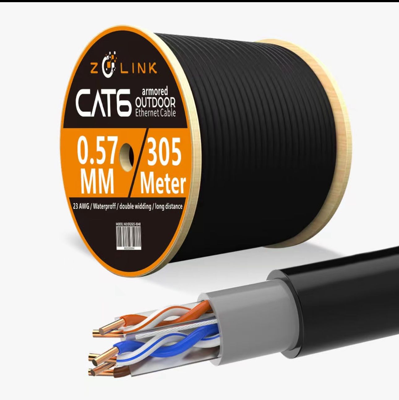 Zolink ZCT-O305 CAT6 23Awg 0,57mm Dış Ortam (Outdoor) 305Mt.