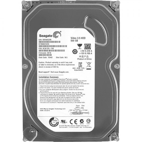 Seagate 500GB 3.5 Inc 5900RPM Sata2 ST3500312CS (Refurbish) (6M)