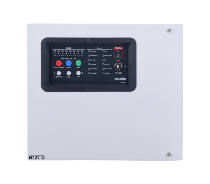 Teknim TFP-408 8 Bölgeli Konvansiyonel Yangın Alarm Paneli
