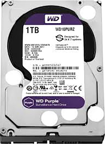 WD Purple 1TB 3.5 WD Sata 64MB WD10PURZ 7/24 Güvenlik Harddiski (3 Yıl Distribütör Garantili)