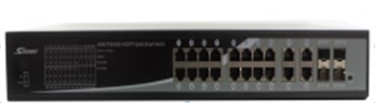Seenergy Pro DJA-1622GF1S 16+4+4 16P 10/100 + 4P 100/1000 4P SFP 250w Poe Switch