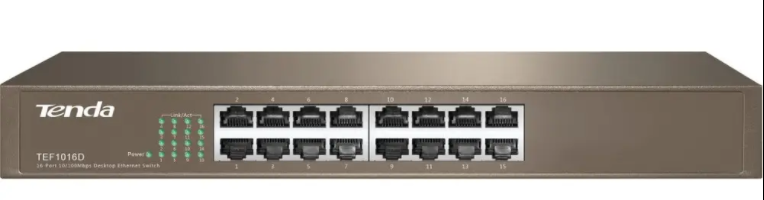 Tenda TEF1016D 16 Port 10/100Mbps Yönetilemez Rackmount Switch