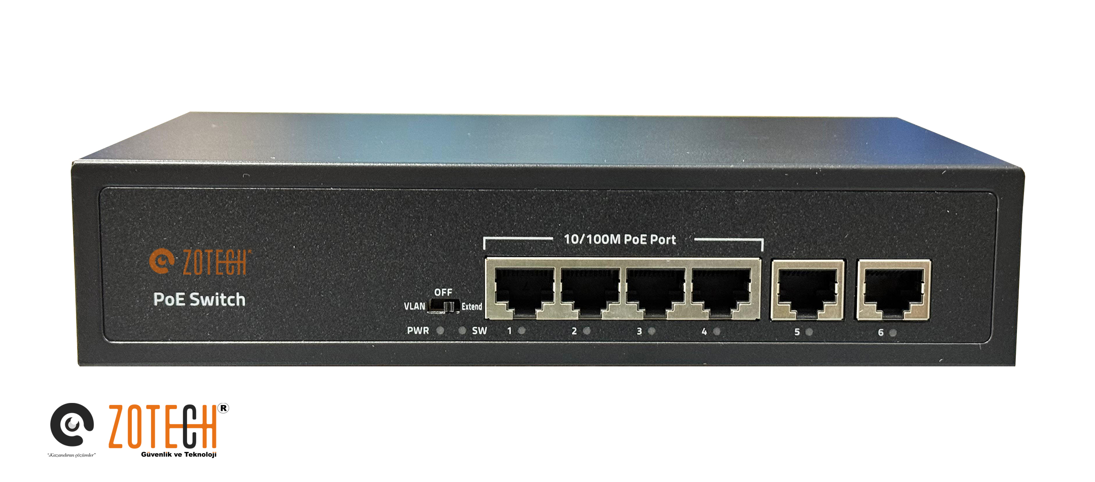Zotech ZT-SW4P2U (4+2) 4P MB PoE 2P MB Uplink PoE Switch (55w)