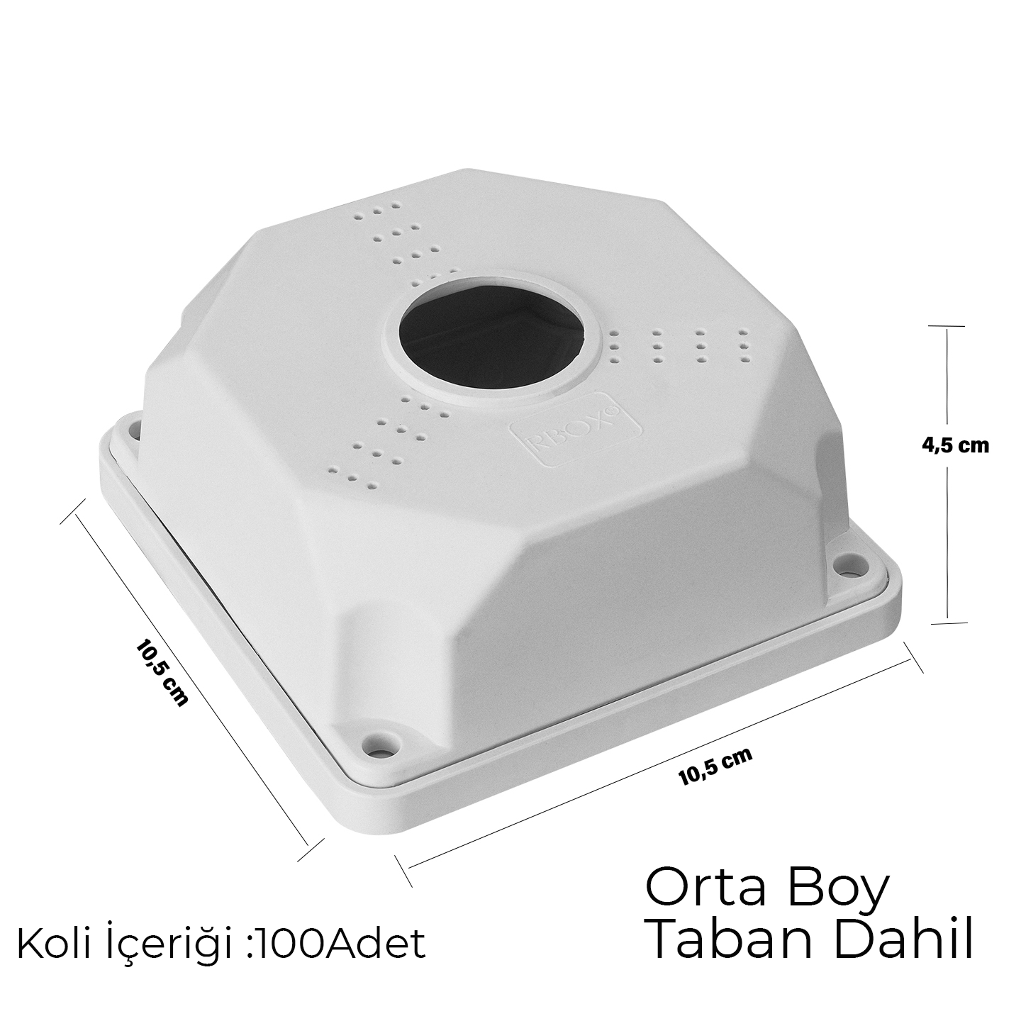 Orta Boy Tabanlı Buat (Adet)(K) 10.5cm Beyaz