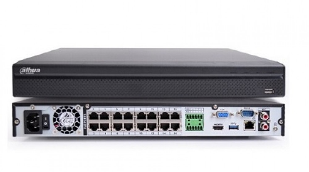 Dahua NVR4216-16P-4KS2/L 16Kanal 1U 2xHdd 16PoE Lite4K H.265 NVR