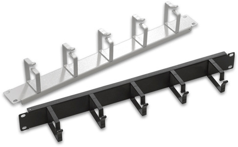 Ager 1U 19 inch Yatay Kablo Organizer Paneli 5 ALM Kancalı