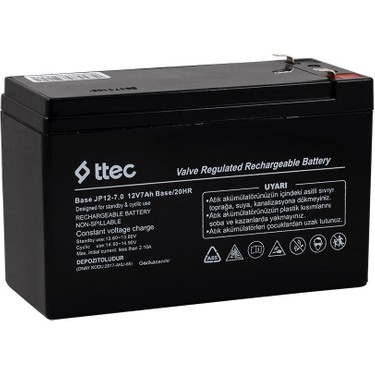 Ttec 12V 7A Plus Bakımsız Kuru Akü