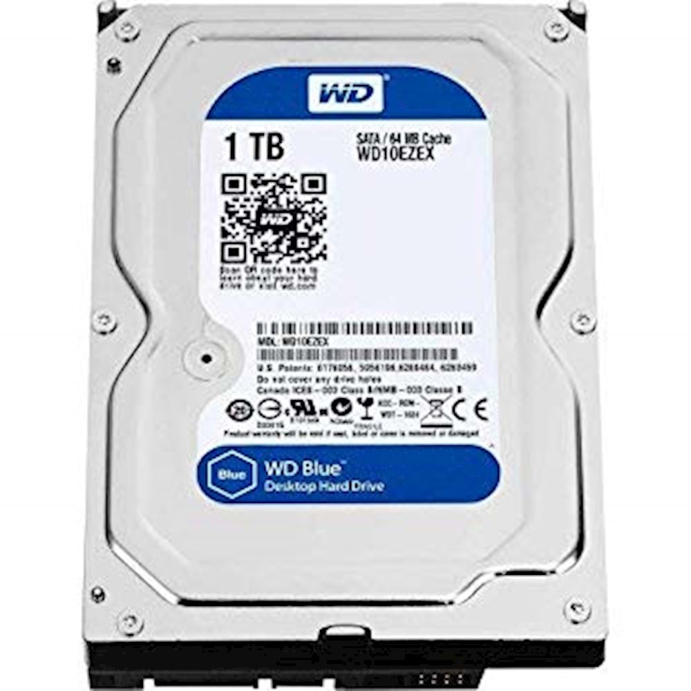 WD Blue 3.5 INC 1TB 7200RPM 64MB Sata3 PC HDD WD10EZEX (Distribütör Garantili)