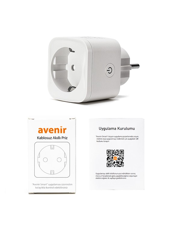 Avenir AV-S02 Akıllı Wi-Fi Destekli 16A Akım Korumalı Priz - App Kontrol