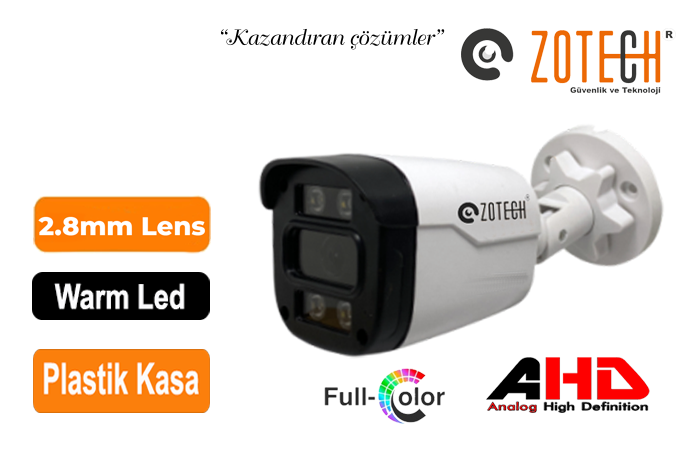 Zotech FC-T204HD28 Full Color 2MP 2,8mm 4in1 Kamera (45Mt)(S)