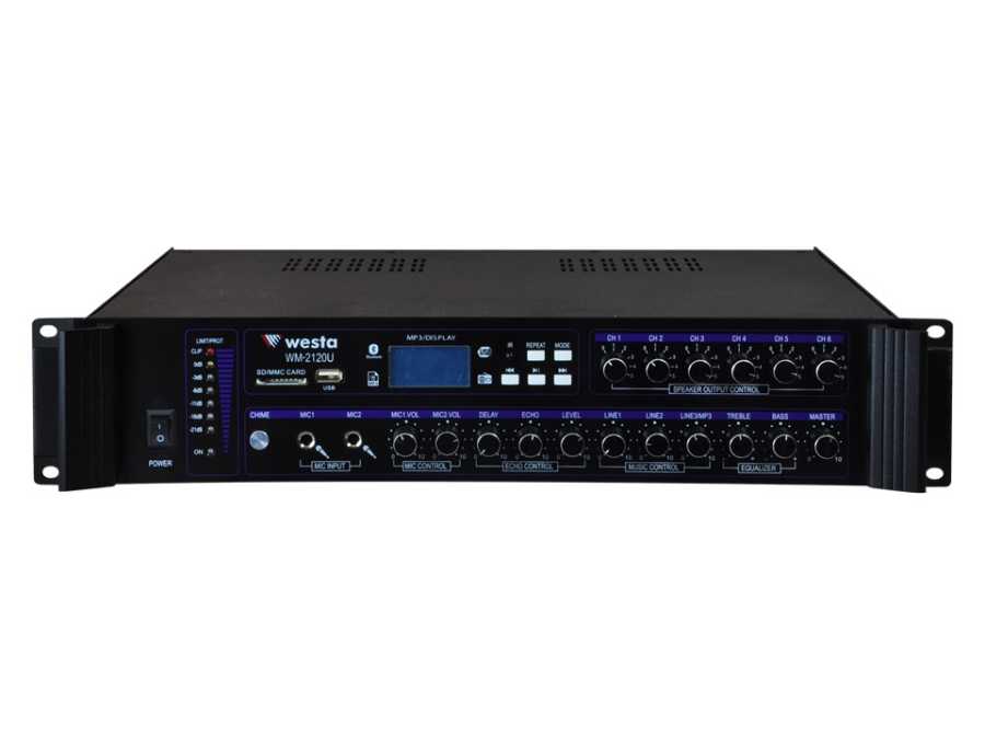Westa WM-2120U 120 Watt 6 Zone Mixser Amfi