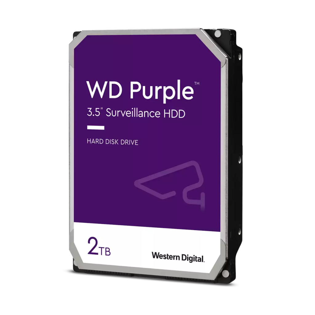WD Purple 2TB 3,5 Inc 64MB SATA3 HDD WD23PURZ 7/24 (3 Yıl Distribütör Garantili)