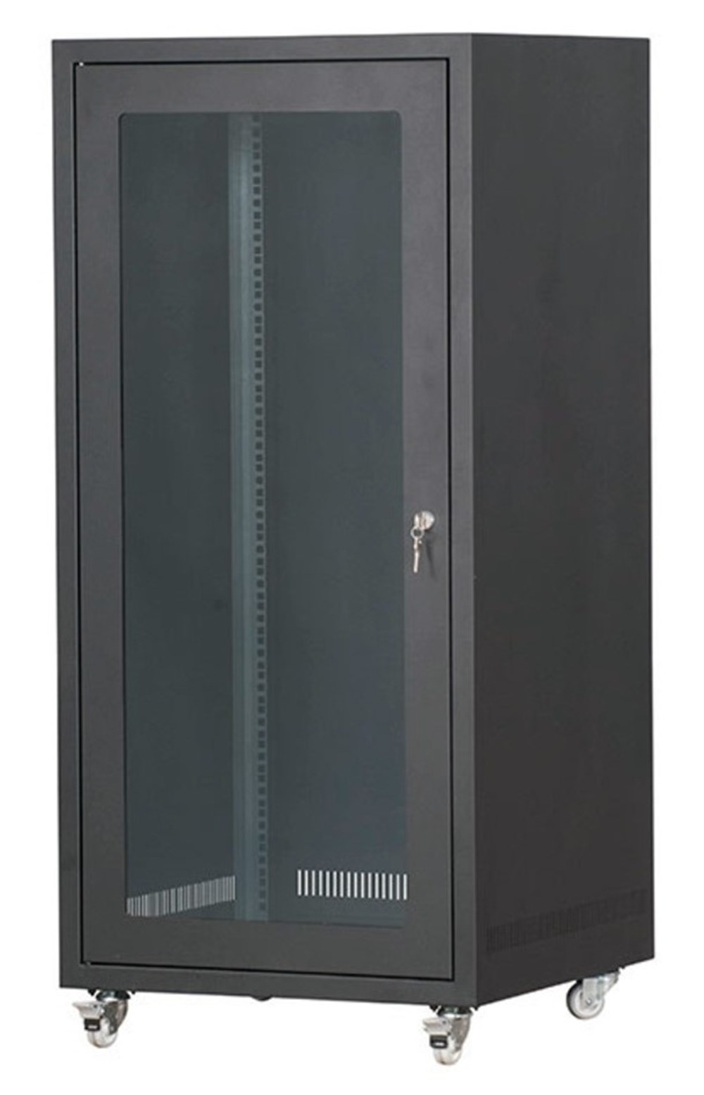 Elegant 19”20U W600xD600 mm Dikili Tip Rack Kabinet (2Li Fan-Analog Termostat,Tekerlek dahil)