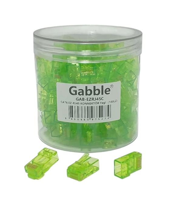 Gabble EZ RJ45 Renkli Konnektör 100lü Yeşil