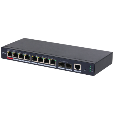 Dahua S4210-8GT-110 10PORT YÖNETİLEBİLİR GB SWİTCH 8P POE
