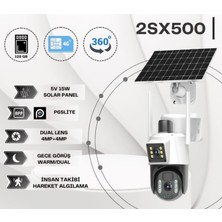 X5 Tech 2SX500 4MP+4MP SOLAR PANEL 4G KAMERA 4MP +4MP