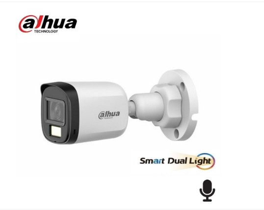 Dahua DH-HAC-B1A51P-U-IL-A 5 MP Akıllı Çift Işıklı HDCVI Bullet Kamera(30m IR) Dahili Mikrofon