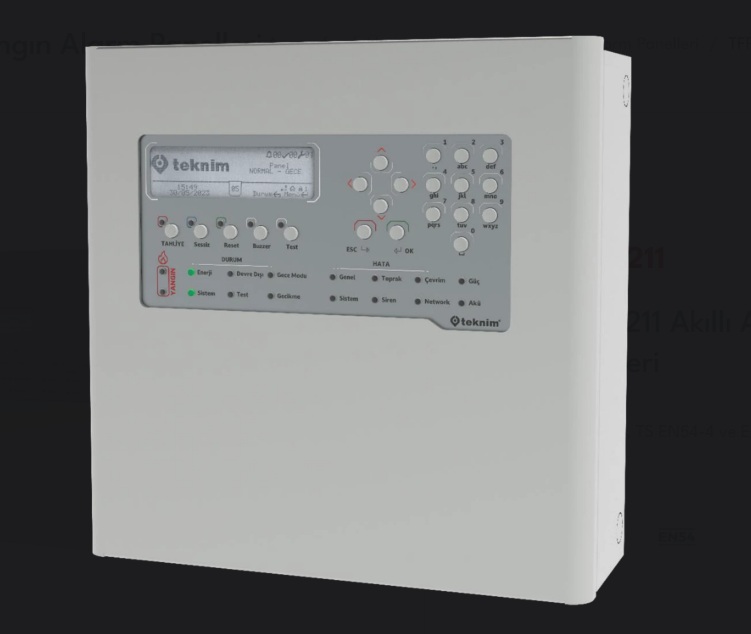 Teknim TFP-2214 Analog Adresli Yangın Alarm Paneli 4 LOOP Network Edilebilir