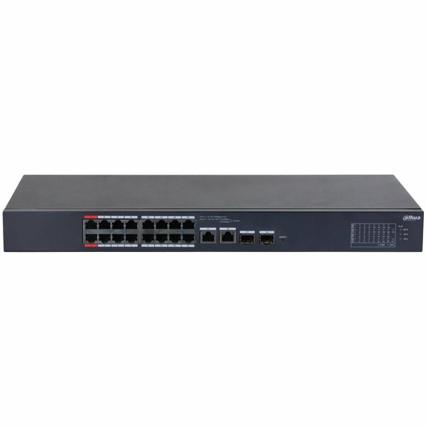 Dahua CS4218-16ET-135, 16Port, Megabit, PoE 135W, 2 Port SFP Gigabit Combo, Cloud Yönetilebilir, Switch