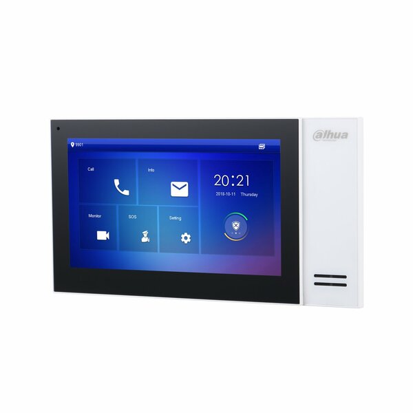 Dahua VTH2421FW-P 7 Inc Digital İç Mekan TFT LCD Dokunmatik Ekran Beyaz