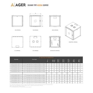 Ager 12U AGR12U6045 600X450 Agena Serisi Duvar Tipi Soho Kabinet Beyaz