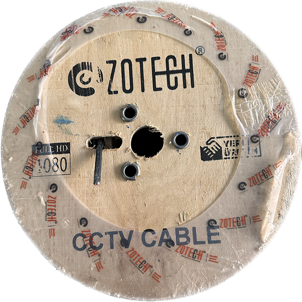 Zotech 2105500 2+1 (PE) Dış Ortam CCA CCTV Kablo 0,50mm 500Metre Kasnak(16x0,18)